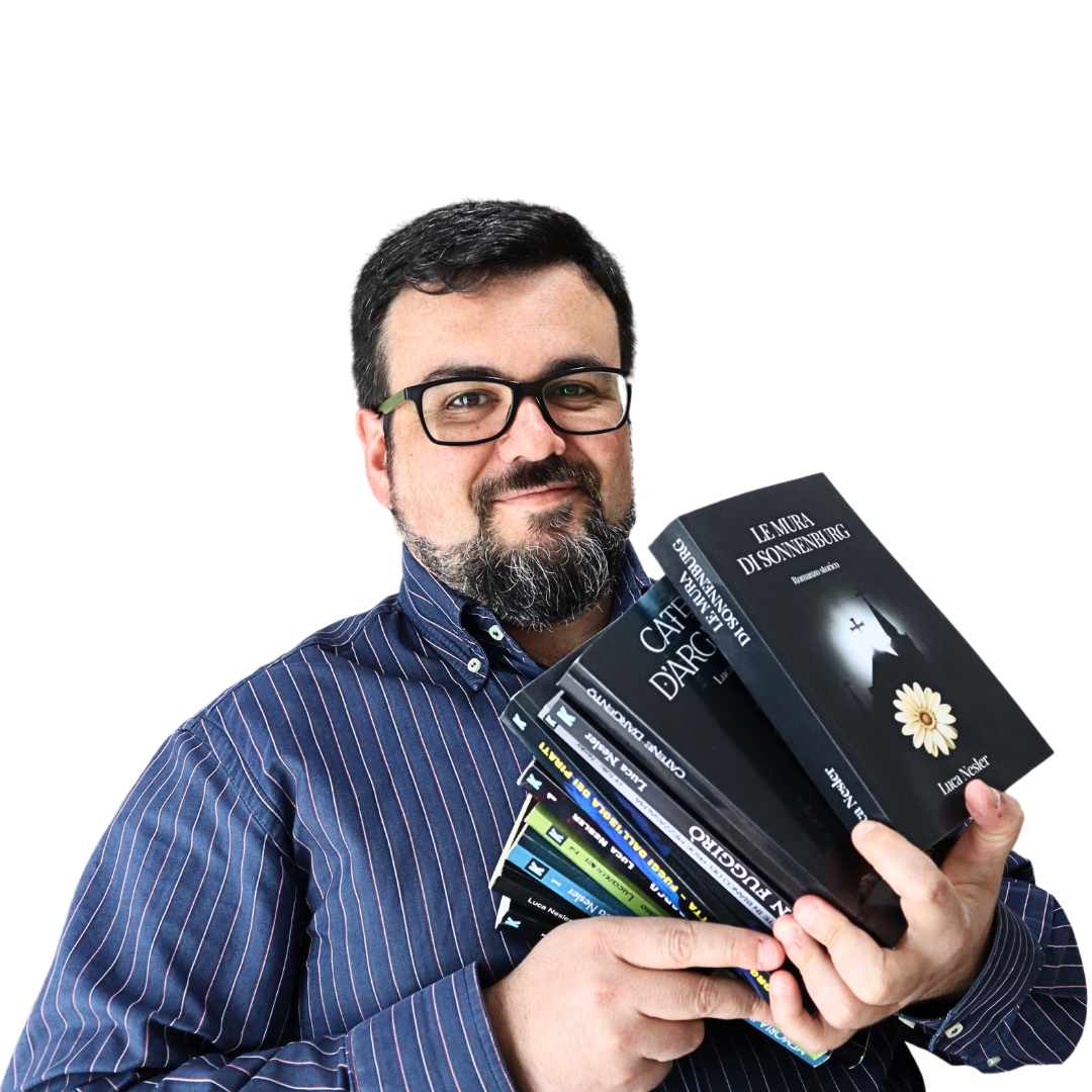 con libri trasparente